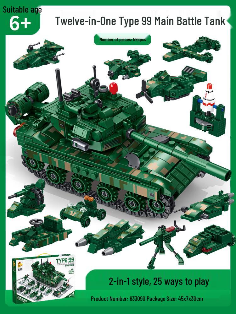 12-in-1 Transforming Robot Building Block Educational Toy for Children - Model 633090