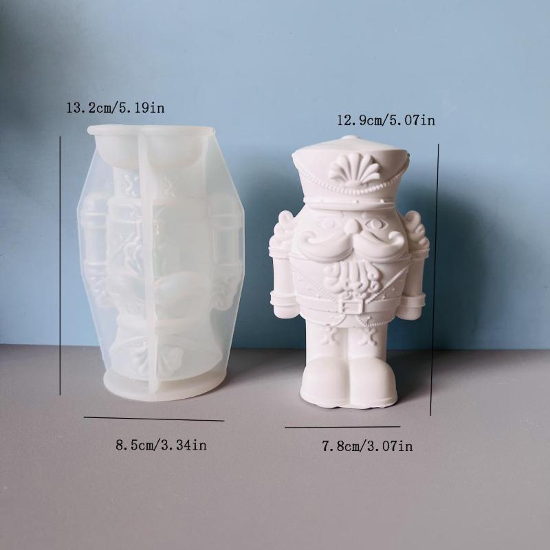 

Большая силиконовая форма для щелкунчика, форма для свечи/гипса/цемента в виде солдата-короля, готовая для DIY, мыло, смола и гипс и другие поделки