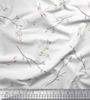 Soimoi Japan Crepe Satin Fabric Leaves & Buds Flower Print Fabric by the metre 42 Inch