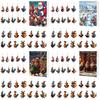 Christmas Blind Box Countdown Calendar With Acrylic Rooster Ornaments For Holiday Decor And Gift Giving