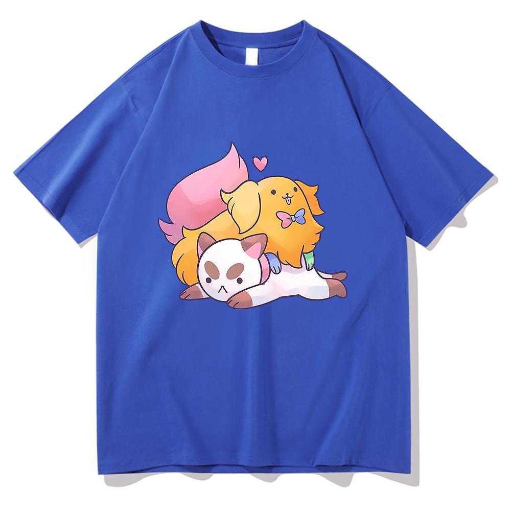 Bee and Puppycat T Shirt Unisex  Harajuku Aesthetic Cartoon Graphic Kawaii Tshirts Unisex Streetwear Casual Cotton Tees Shirts Korea