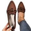 2024 Breathable Lightweight Slip-on Fashion Shoes with Bow, Pointed Toe, and Plus Size Options