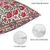 Shakhrisyabz Suzani Uzbekistan Floral Square Pillowcase Polyester Linen Velvet Printed Decor Throw Pillow Case Home Cushion Case