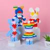 Funny Mini Bear Gloomy Cartoon 3D Micro Building Blocks Creative DIY Model Figure Toys Table Decor For Kids Birthday Gift