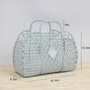 Plastic Portable Shopping Basket Fruit Vegetable Basket Bathroom Organizer Sundry Storage Foldable Bath Basket Soft