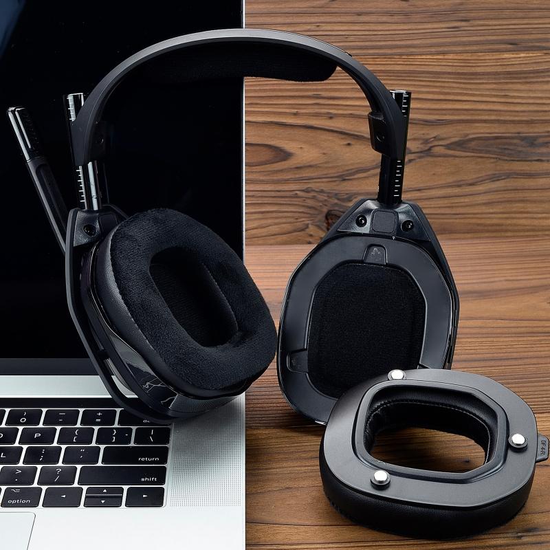 Almohadillas Suaves para Auriculares Astro A50 Gen4 Premium de Proteína/Malla / Cojín de Oreja de Franela Almohadilla de Oreja Elástica Mejorada