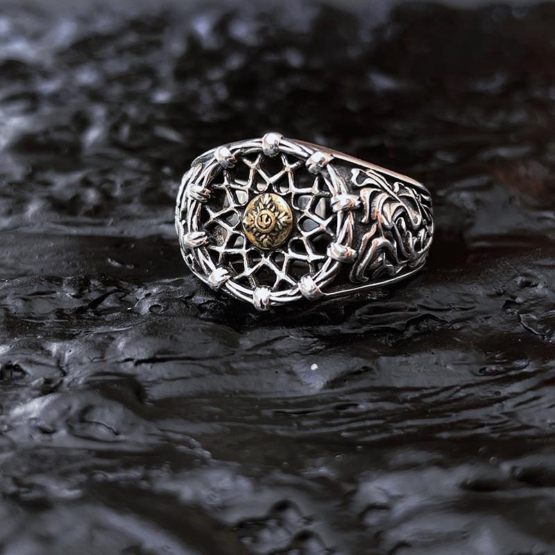 Geometric Smiley Face Copper Ring Women Adjustable Fashion Jewelry Decoration