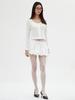 Elssibeui Lace-Trimmed Button Long-Sleeve Top_Ivory