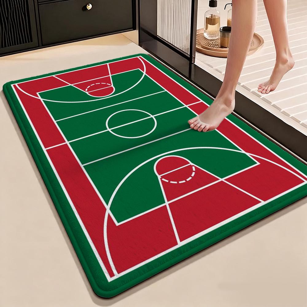 Wooden Basketball Court Indoor Rug Durable Stainresistant Easyclean Carpet For Bedroom Door Living Room Area Home Party Decor Birthday Gift