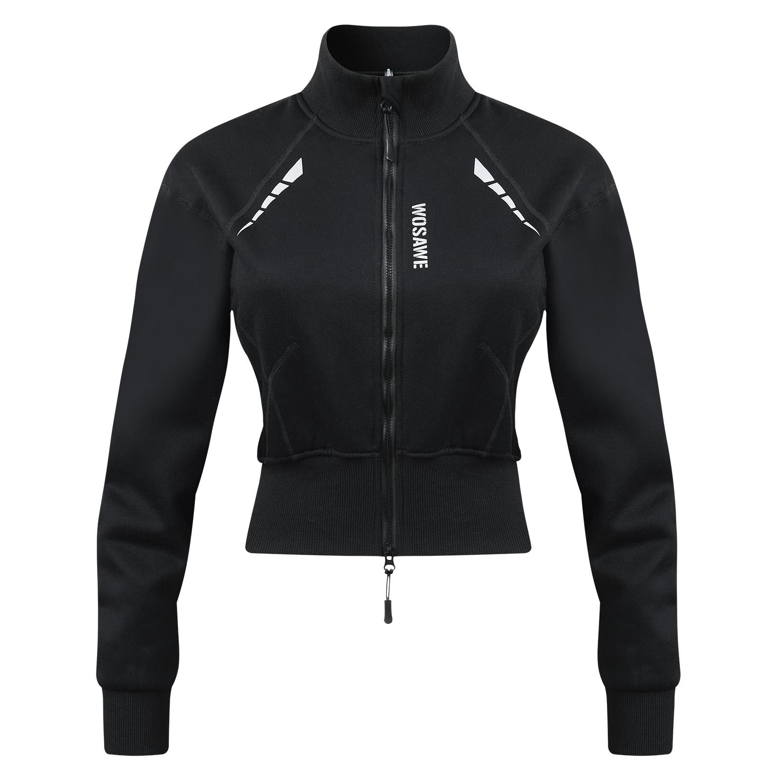 

WOSAWE Women Winter Motorcycle Armored Jacket Soft Shell Motocross Short Jacket With Shoulder Elbow Shoulder Pads XL чёрный