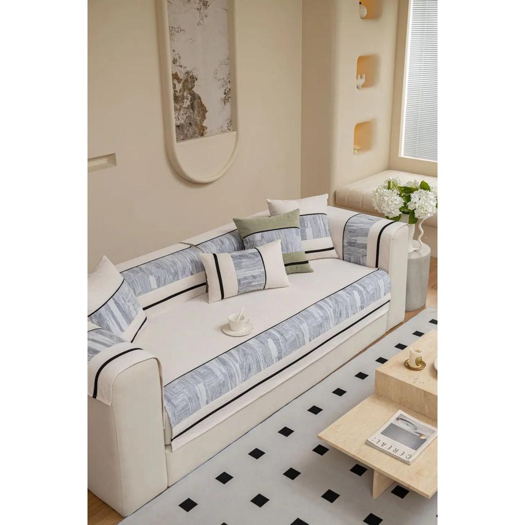 Nordic Patchwork Sofa Covers for Living Room Anti-Slip Dustproof Sofa Covers Universal Washable Sofas Two Seat Sofa Cushion