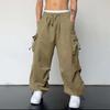 Quick-drying Overalls Men's 2026 Summer New Parachute Pants High Waist Wide Leg Casual Sports Trousers