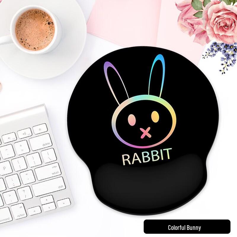 Fumade Colorful Rabbit Silicone Wrist Rest Mouse Pad