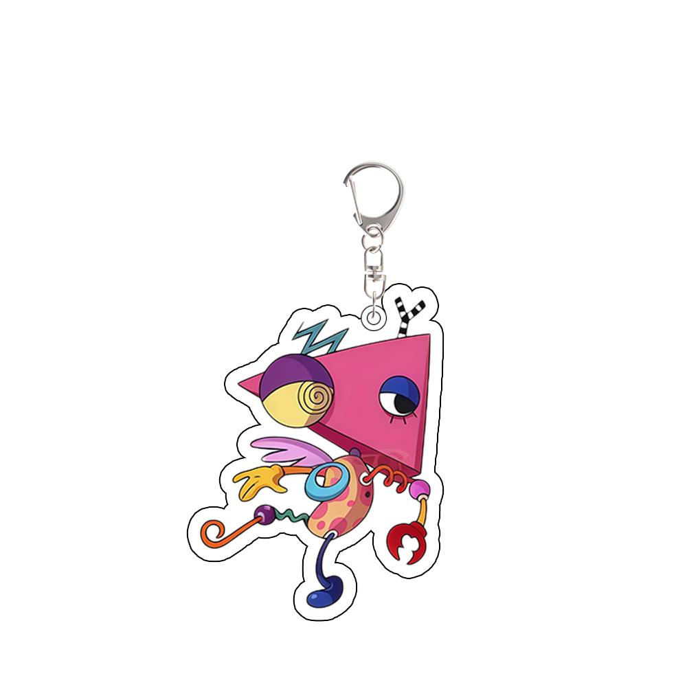 Anime Perifere Acryl Sleutelhanger voor TADC Pomni Jax Ragatha Gangle Zooble Kinger Gummigoo Creativiteit Rugzak Accessoires Cadeau