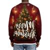 Sweatshirt à col rond sans capuche pour homme, Haut pull décontracté pour les fêtes de fin d'année