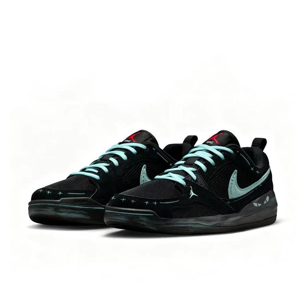 Jordan CMFT Era Red Label Black Ice, Eisblau Swoosh Mesh Low-Top Vintage Basketballschuhe Unisex Minzgrün HJ6777-060 (Team1469-)