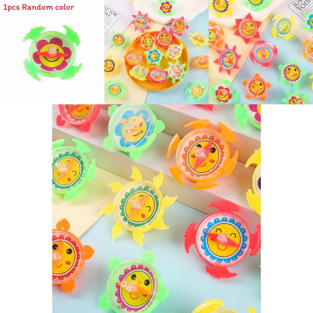 Flower Pattern Compass Mini Plastic Gyro Children Toy For Kids And Students