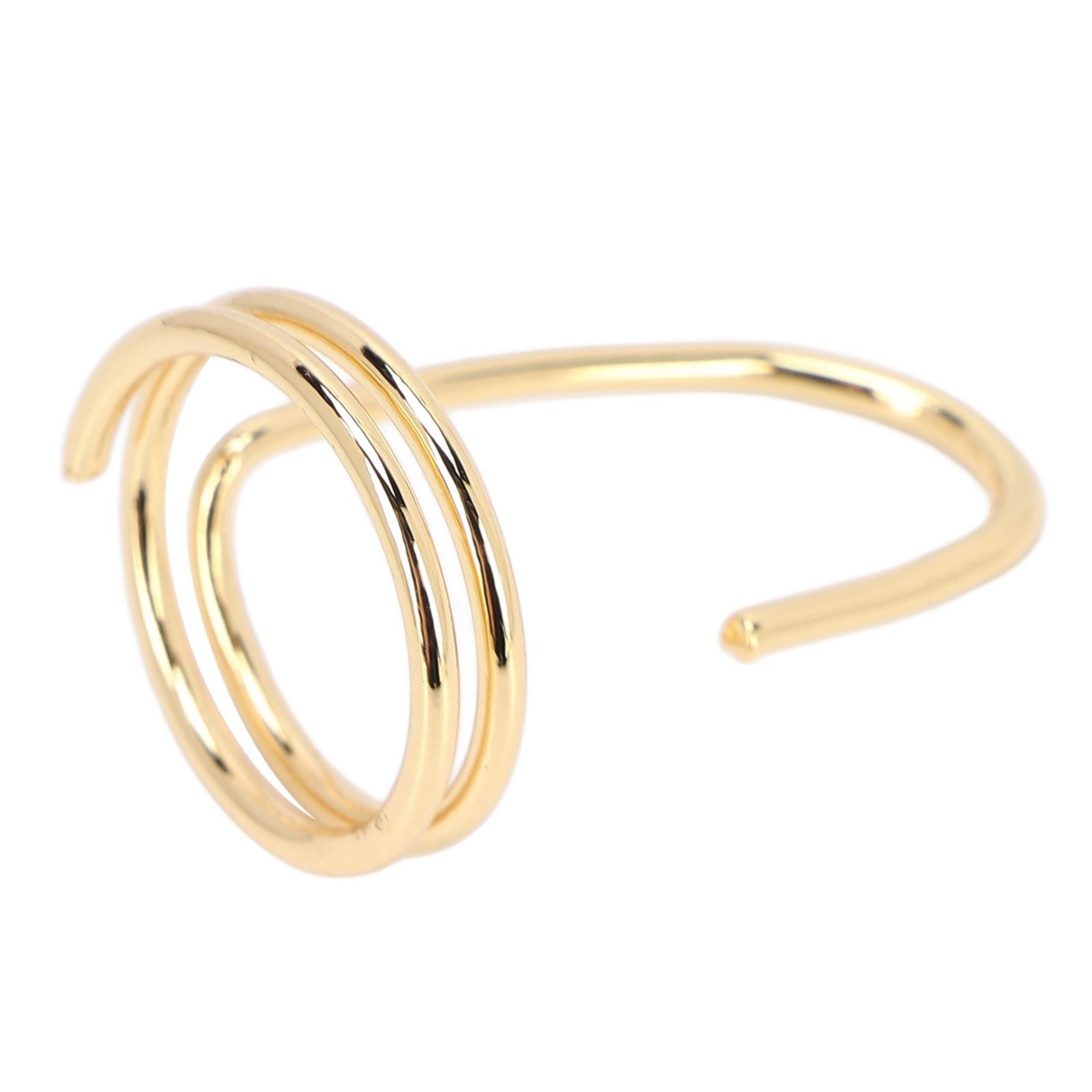 

Кольцо для ногтей с гальваническим покрытием из меди для женщин, маникюрные украшения для кончиков пальцев для вечеринок, повседневной жизни, золото