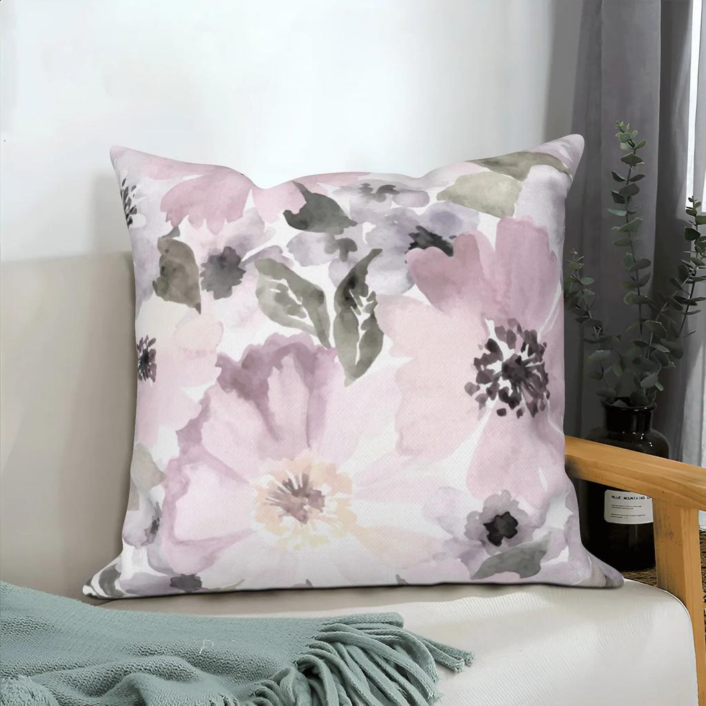 Pink Floral Home Decor Spring Flower Pillowcase Living Room Wedding Pillowcase Sofa Square Cushion Cover