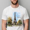 Parisian Vibe Eiffel Tower T-Shirt | Paris Sketch Illustration Tee