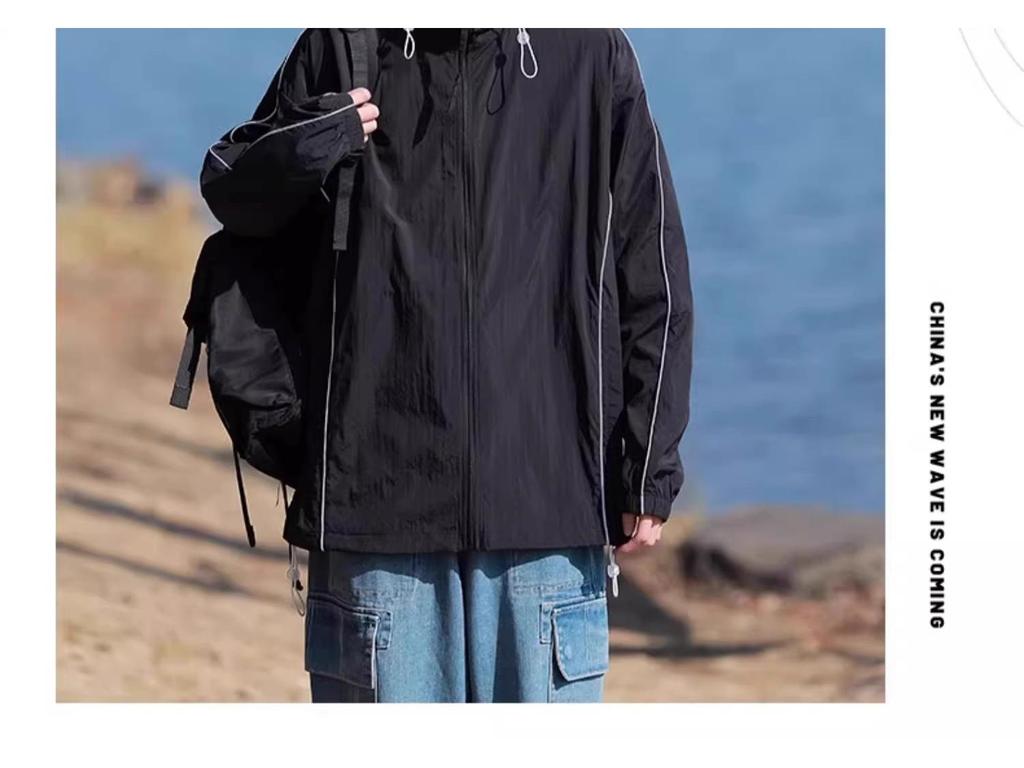 WASSUP Men's 2025 Summer Sun Protection Windbreaker - Anti-UV, Ice Silk, Quick-Dry, Lightweight
