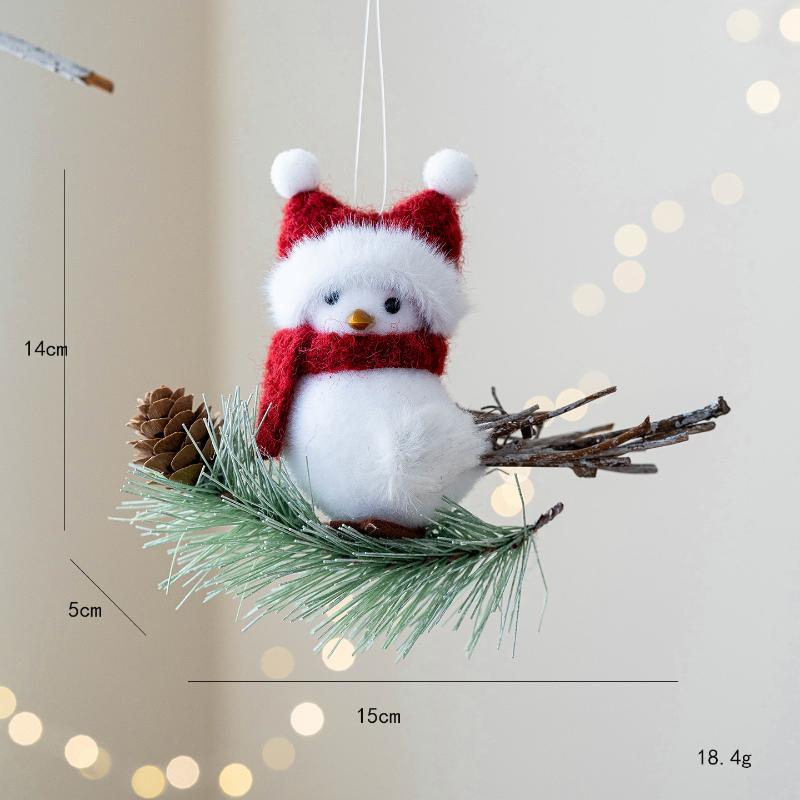 

1Pcs Christmas Tree Accessories Cute Animal White Bird Christmas Pendant Home Decoration Office Home Garden Decor Friend Gift