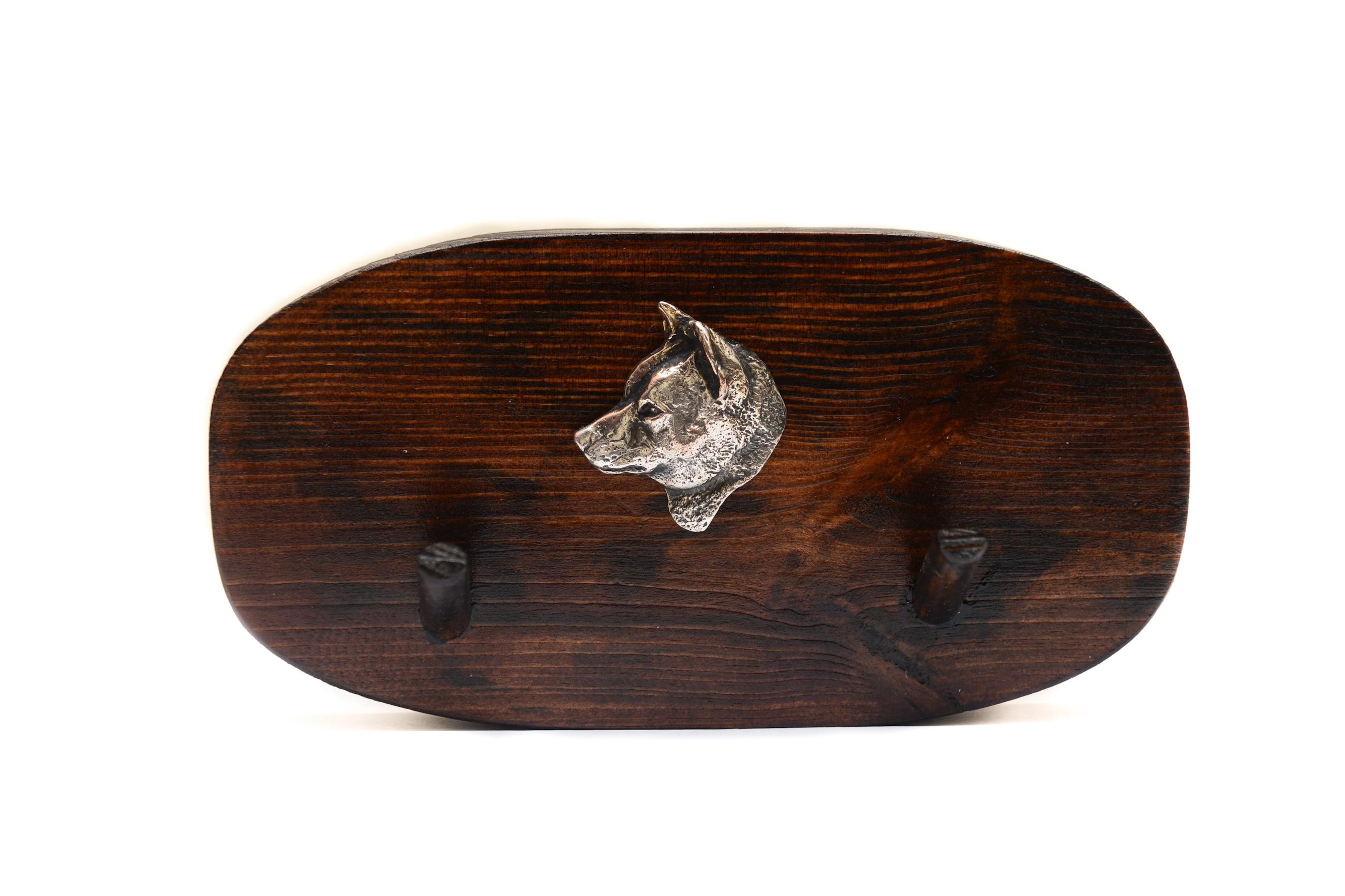 

Shiba Inu, Japanese Small Size Dog, Japanese Brushwood Dog - accessory rack, dog medal rack, key hooks by Art-Dog коричневий