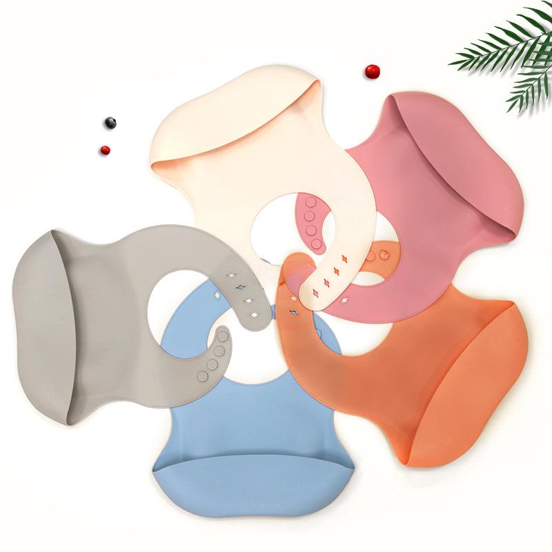 Babador de silicone à prova d'água para bebês - Babador de arroz descartável grande