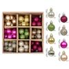 99PCS Mixed Color Christmas Ball Set Assorted Pattern Dia.3cm Christmas Ornaments Set Accessories Plated Ball
