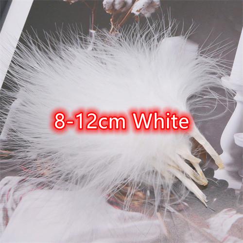8-12cm Colored Plumas Natural Turkey Marabou Feather Fluffy Plume Wedding Dress Party DIY Decorations Handicraft Accessories