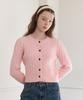 Cluny Soft Cable Knit Button Cardigan - Pink