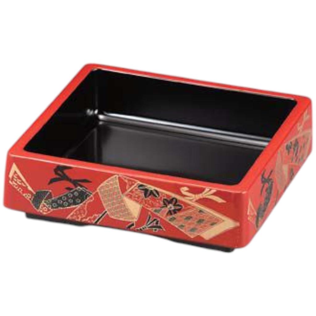 Premium Nigiri Sushi Square Vermilion Made in Japan J-kitchens Plate, Bucket, Musubi,