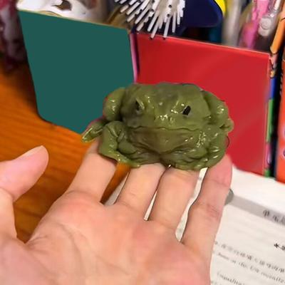 Stressabbau Kröte Quetschspielzeug Anti-Angst Goldgrün Frosch Fidget Spielzeug Weicher TPR Stressball Simuliertes Tier Sensorisches Spielzeug