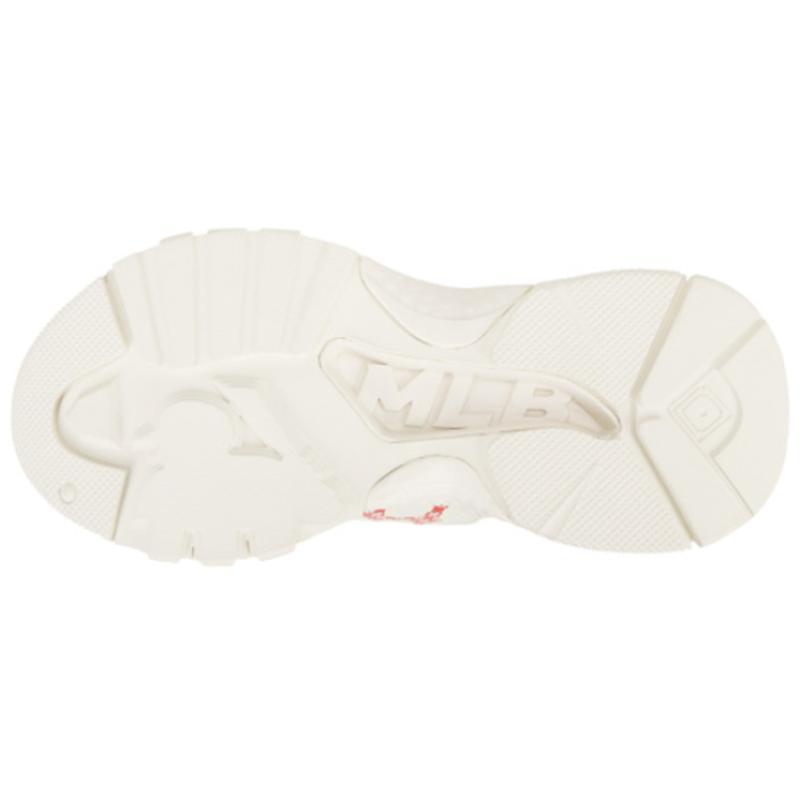 MLB Big Ball Chunky Anti-Slip And Wear-Resistant Lightweight Low-Top Chunky Sneakers Unisex White Red Sneakers 32SHCN011-43I