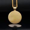 1pc Hip Hop Praying Hands Pendant Stainless Steel for Men Paved Rhinestone Gold Colour Necklace Jewelry