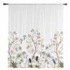 China Wind Crane Peach Tree Plant Palm Leaf Tulle Sheer Curtains For Living Room Bedroom Kitchen For Windows Voile Drapes
