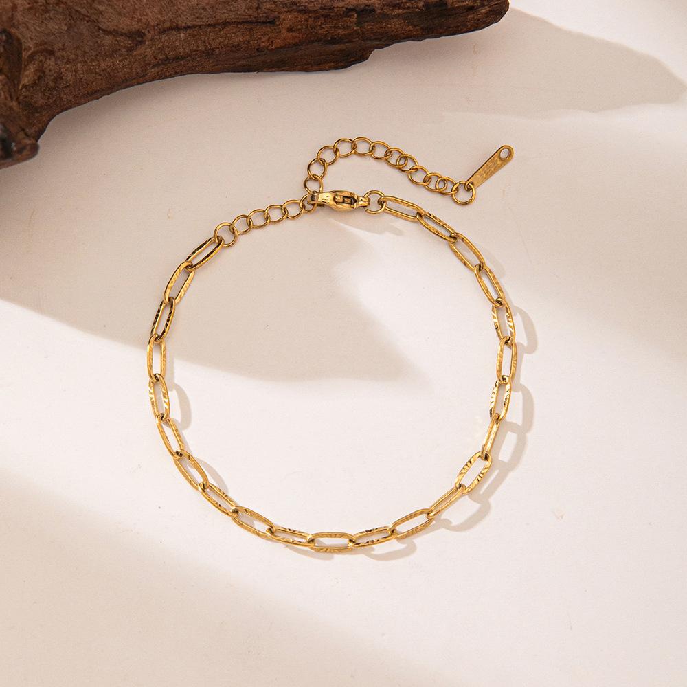 Accessories Ins Fashion Cross Chain Necklace, Necklace Collarbone Chain, Flat and Long O-Chain Necklace Women