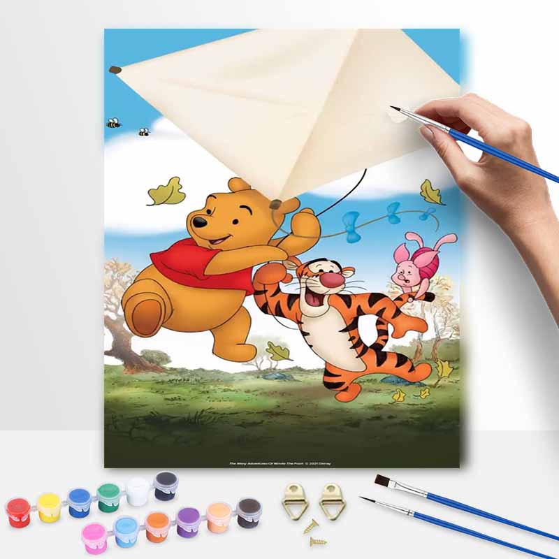 Disney Winnie The Pooh Tigger Piglet Oil Painting Kit Home Decor Gift 20x30cm