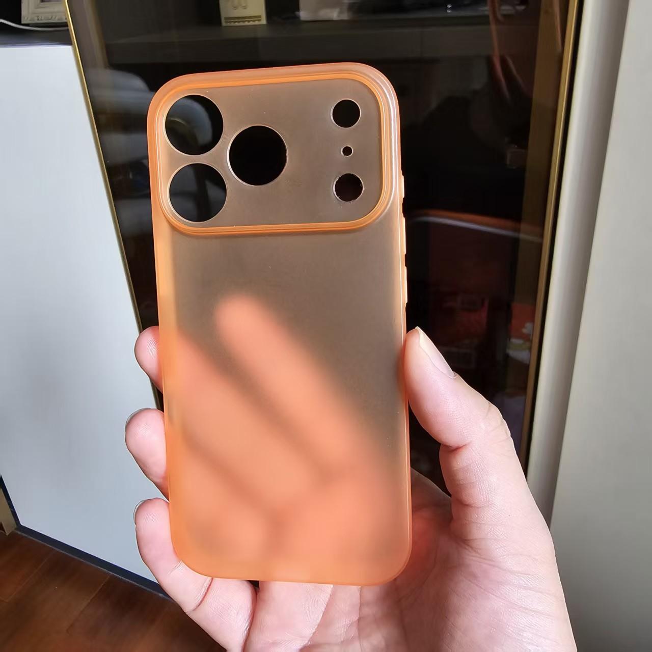 

For iphone 17 Pro Luxury Slim Ultra thin Case For iPhone 17 Pro Max 17Pro 17ProMax Hard PC Cover Orange invisible Case iPhone17 Pro Max
