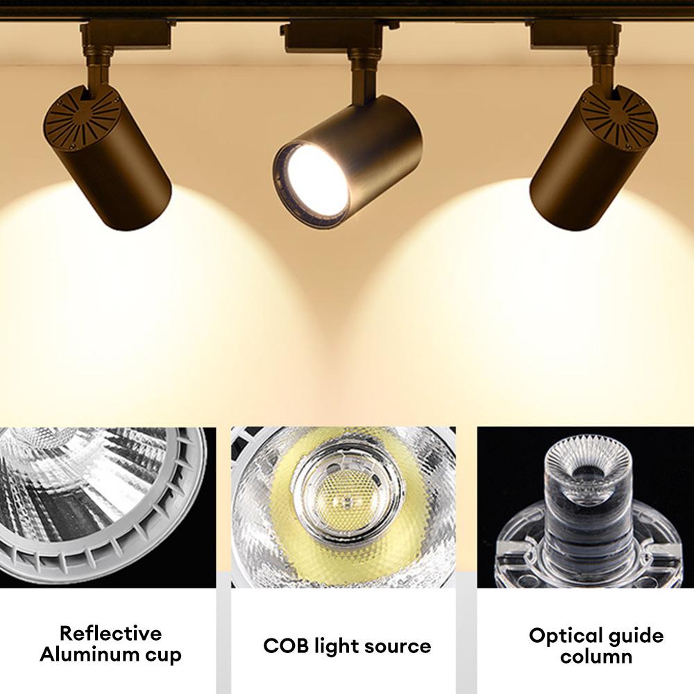 COB Spotlight 220V LED Tracking Light Rail Lamp LED 20/30W Ceiling Spotlight Surface Mount Decoration Light for Mall Exhibition