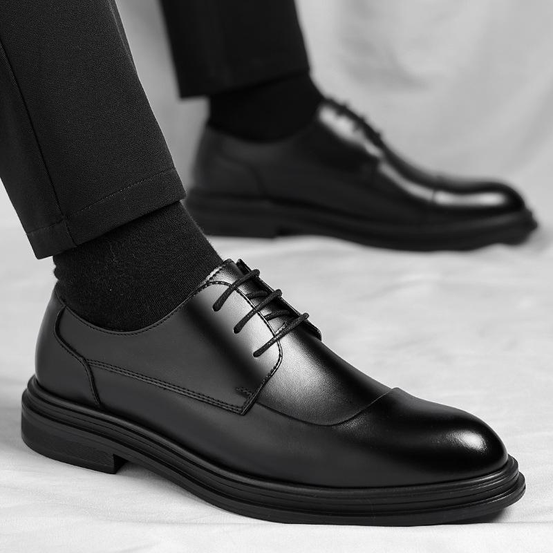 British Korean Version Pointed Groom Suit Wedding Shoes Men's Shoes Business Dress Casual Leather Shoes Casual