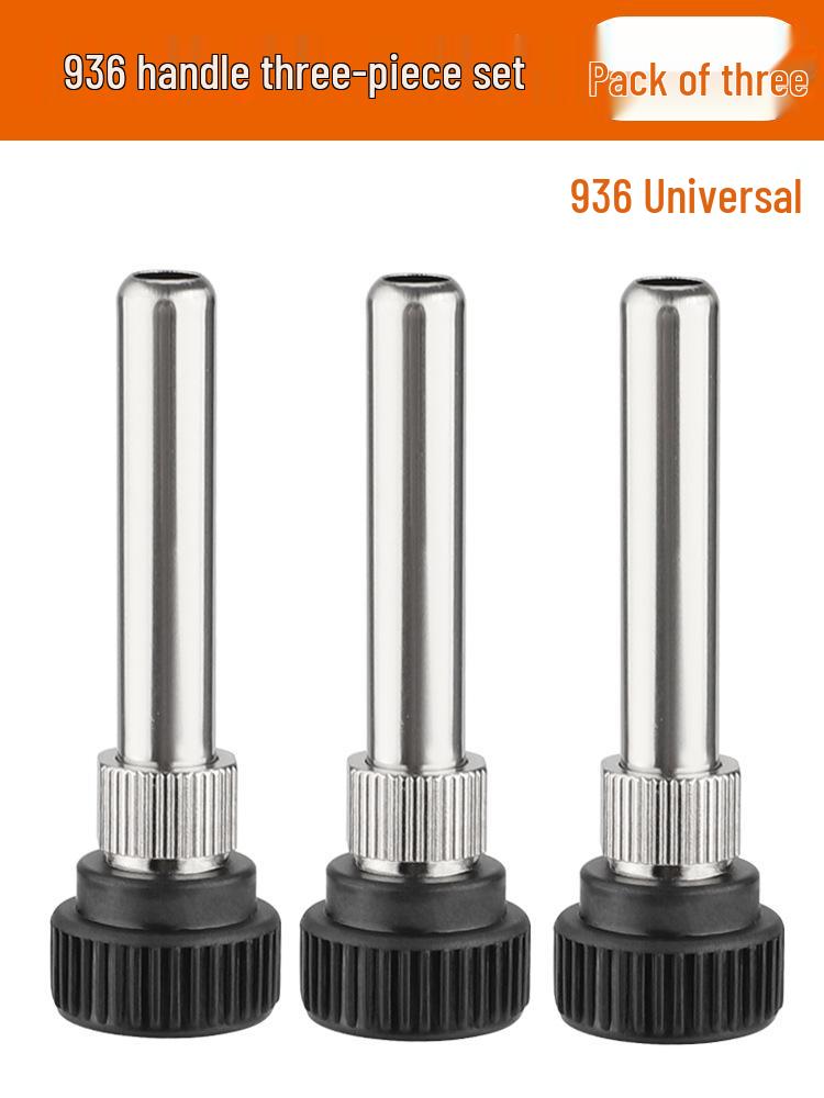 Accesorii Mâner Stație de Lipit 936: Set de 3 piese cu vârf de fier 907 cu manșon din oțel inoxidabil 203/205H