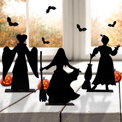 Halloween Table Decorations 1/3pcs Trick or Treat Witches Diecast Metal Halloween Witch Decor for Halloween Party Table Topper