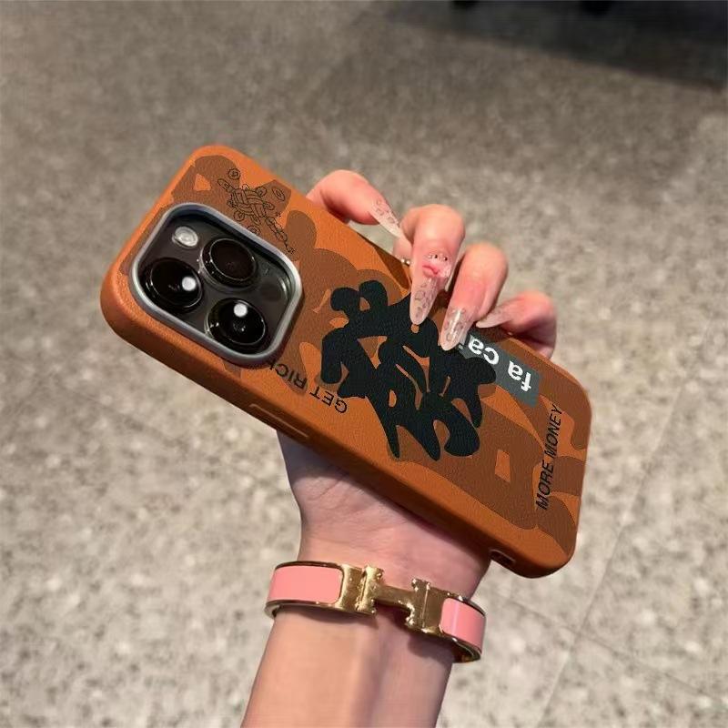 Text-printed Apple 15 Phone Case, iPhone 17, New 16 Pro Max, Lucky 15, New Year 14, Chinese Style 13