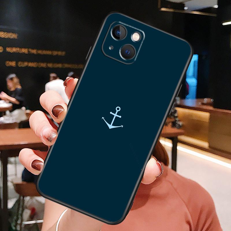 Nautical Anchor Boat Sea Phone Case For iPhone 16 Pro Max 15 14 13 12 11 Pro Max Plus 12 13 Mini XR 16e Funda Cover