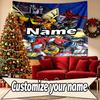 Custom Name Personalized Transformers Print Tapestry, Wall Art Decor, Bedroom, Dorm, Apartment, LivingRoom, Party Backdrop, Gift for Birthday