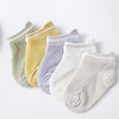 5 Pairs Infant Baby Socks For Girls Boys Cotton Mesh Breathable Socks Baby Accessories LM