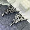 Spider Web Metal Hair Claw Strong Grip Claw Clip Halloween Hairpin Accessory for Parties and Daily Wear