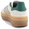 adidas  Gazelle Bold Off White Silver Metallic Green Women Sneakers Cream Collegiate-Green JI0328