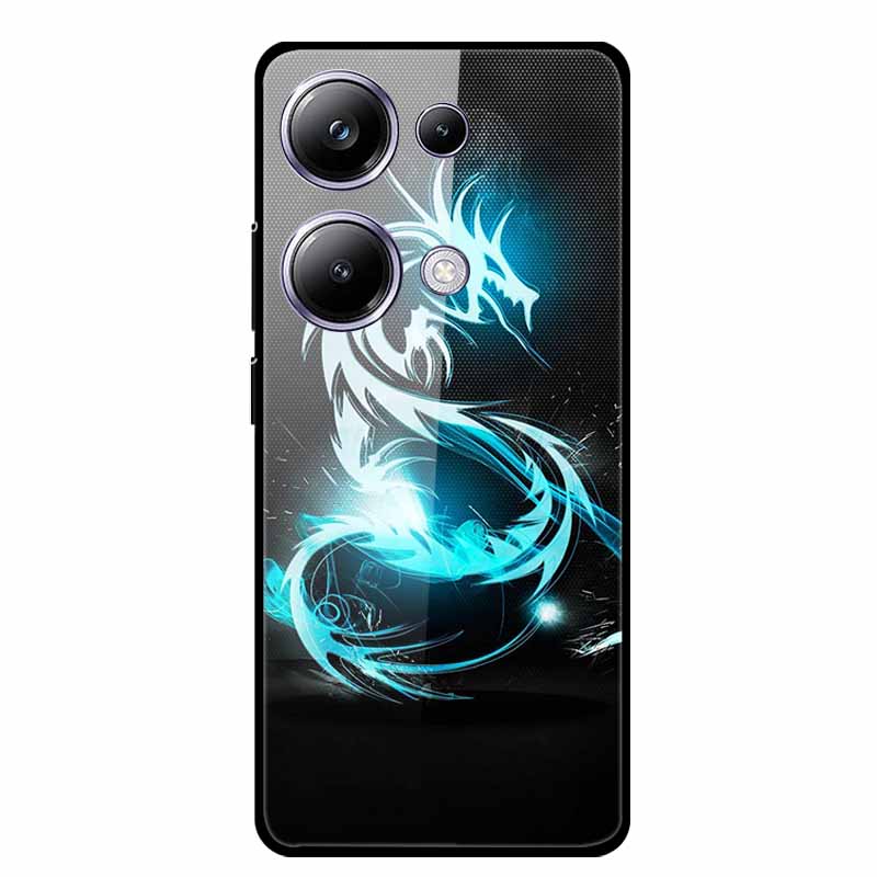 Glass Back Cover For Xiaomi Redmi Note 13 Note13 Pro Case Soft Bumper Hard Tempered Glass Case For Redmi Note 13 Pro Phone Case